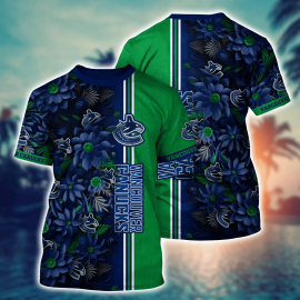 Vancouver Canucks Flower Unique Hawaii Design Special Short Sleeve Gift For Men Women XII