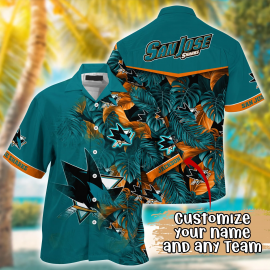 San Jose Special Sharks Cool Style Unique Hawaii Button Shirt Gift For Men Women II