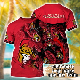 Ottawa Senators Flower Unique Hawaii Design Short Sleeve Special Gift For Fan II