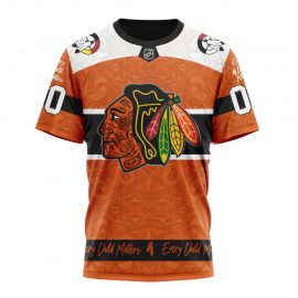 Personalized Chicago Unique BlackHawks Design Support Child Lives Matter Short Sleeve