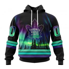 Personalized Toronto Special Maple Leafs Design With Northern Lights Custom Jersey