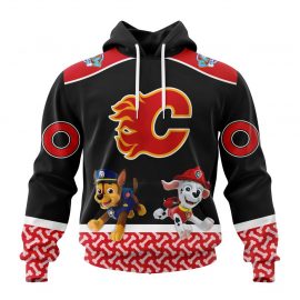 Personalized Calgary Flames Special Paw Patrol Design Custom Jersey For Fan