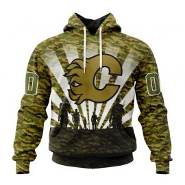 Personalized Calgary Flames Veteran Camo And Rememberance Day