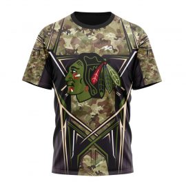 Personalized Chicago Unique BlackHawks Military Camo Color Design Special Short Sleeve