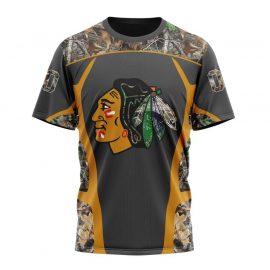 Personalized Chicago Unique BlackHawks Special Camo Hunting Design Short Sleeve For Fan