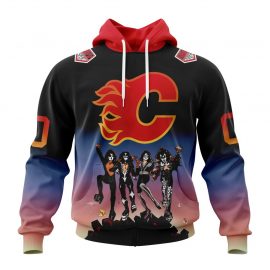Personalized Calgary Flames Kiss Band Design Custom Jersey For Fan