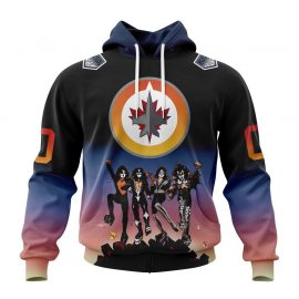 Personalized Winnipeg Jets Kiss Band Design Custom Jersey For Fan