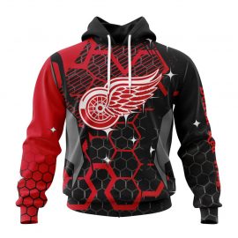 Personalized Detroit Red Wings Design With MotoCross Syle Custom Jersey