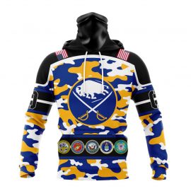 Personalized Buffalo Sabres Camo Color And Military Force Bandana Jersey