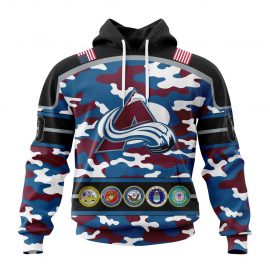 Personalized Colorado Unique Avalanche Camo Color And Military Force Custom Jersey