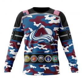 Personalized Colorado Unique Avalanche Camo Color And Military Force Long Sleeve
