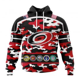 Personalized Carolina Unique Hurricanes Camo Color And Military Force Custom Jersey