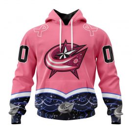 Personalized Columbus Blue Jackets Fights Cancer Design Custom Jersey