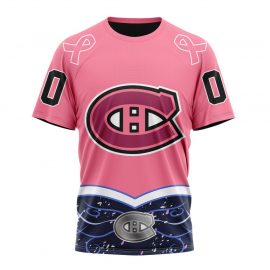 Personalized Montreal Canadiens Specialized Fights Cancer Design Short Sleeve