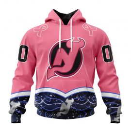 Personalized New Jersey Unique Devils Fights Cancer Design Custom Jersey