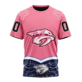 Personalized Nashville Predators Specialized Fights Cancer Design Short Sleeve