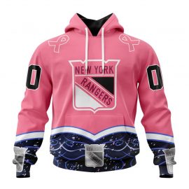 Personalized New York Unique Rangers Fights Cancer Design Custom Jersey