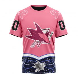 Personalized San Jose Unique Sharks Fights Cancer Design Short Sleeve