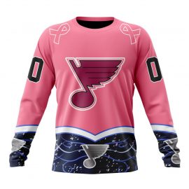 Personalized St Louis Blues Specialized Fights Cancer Design Long Sleeve