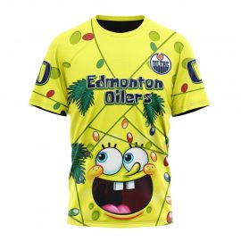 Personalized Edmonton Unique Oilers Design With SpongeBob Short Sleeve