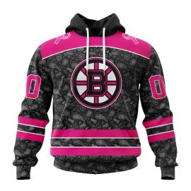 Personalized Boston Unique Bruins Pink In The Rink Fight Breast Cancer Custom Jersey
