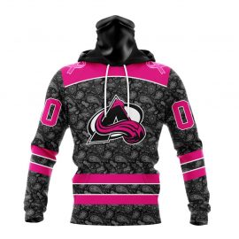Personalized Colorado Unique Avalanche Pink In The Rink Fight Breast Cancer Masked Jersey