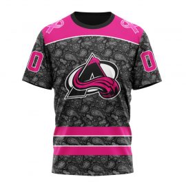 Personalized Colorado Unique Avalanche Pink In The Rink Fight Breast Cancer Short Sleeve