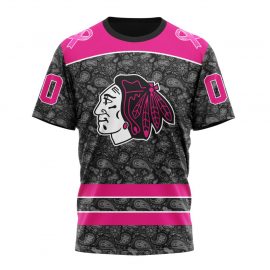 Personalized Chicago Unique Blackhawks Pink In The Rink Fight Breast Cancer Short Sleeve