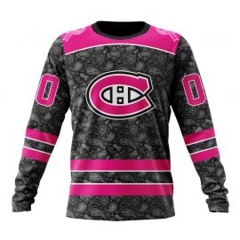 Personalized Montreal Canadiens Pink In The Rink Fight Breast Cancer Long Sleeve