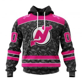 Personalized New Jersey Unique Devils Pink In The Rink Fight Breast Cancer Custom Jersey