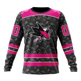 Personalized San Jose Unique Sharks Pink In The Rink Fight Breast Cancer Long Sleeve