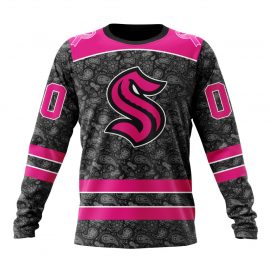 Personalized Seattle Kraken Pink In The Rink Fight Breast Cancer Long Sleeve