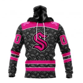 Personalized Seattle Kraken Pink In The Rink Fight Breast Cancer Masked Jersey