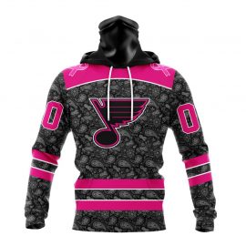 Personalized St Louis Blues Pink In The Rink Fight Breast Cancer Masked Jersey