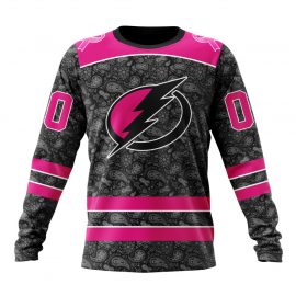 Personalized Tampa Unique Bay Lightning Pink In The Rink Fight Breast Cancer Long Sleeve