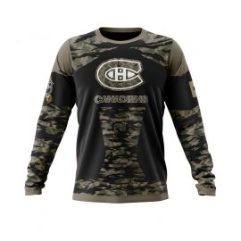Personalized Montreal Canadiens Honor Veterans Military Member Long Sleeve