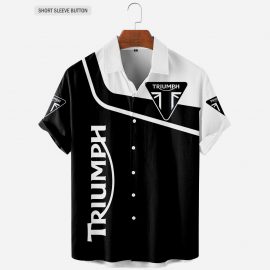 Triumph Motorcycles Cool Design Racing Style Hawaiian Button Shirt Gift Idea For Fan I