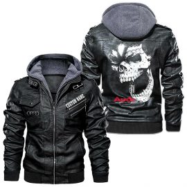 Audi Personalized Unique Racing Style Leather Jacket Gift Idea For Fan I