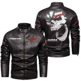 Claas Personalized Cool Design Racing Style Stand Collar Leather Jacket For Fan I