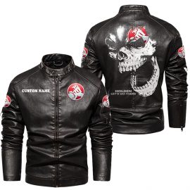 Holden Personalized Cool Design Racing Style Stand Collar Leather Jacket For Fan I