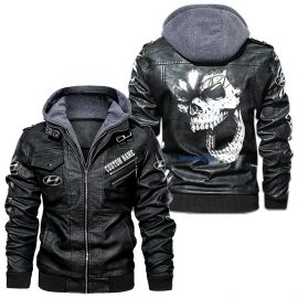 Hyundai Personalized Cool Design Racing Style Leather Jacket Gift Idea For Fan I