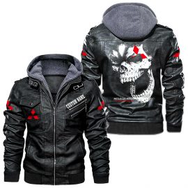 Mitsubishi Personalized Cool Design Racing Style Leather Jacket Gift Idea For Fan I