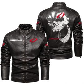 Niner Bikes Personalized Cool Design Racing Style Stand Collar Leather Jacket For Fan I