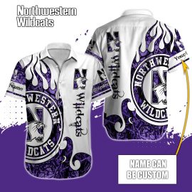 Personalized Northwestern Unique Wildcats Real Tree Background Short Sleeve