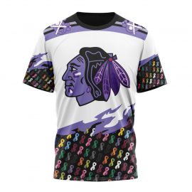 Personalized Chicago Unique BlackHawks In October Together We Can Beat Cancer Tshirt