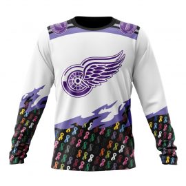 Personalized Detroit Red Wings In October Together We Can Beat Cancer Long Sleeve