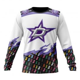 Personalized Dallas Stars In October Together We Can Beat Cancer Long Sleeve