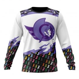Personalized Ottawa Senators In October Together We Can Beat Cancer Long Sleeve
