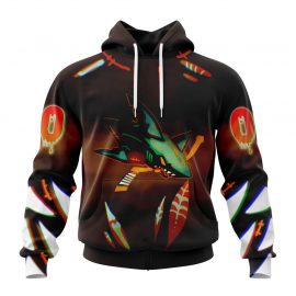 Personalized San Jose Unique Sharks Design For Halloween Night Custom Jersey