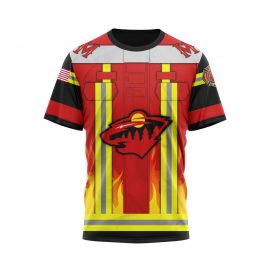 Personalized Minnesota Wild Honor Firefighter Uniform Short Sleeve